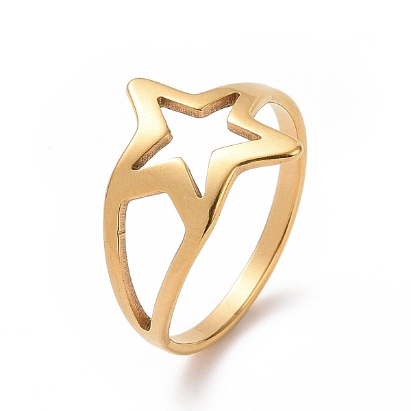 PandaHall Ion Plating(IP) 201 Stainless Steel Star Finger Ring, Hollow Wide Ring for Women, Golden, US Size 6 1/2(16.9mm) 201 Stainless...
PandaHall Ion Plating(IP) 201 Stainless Steel Star Finger Ring, Hollow Wide Ring for Women, Golden, US Size 6 1/2(16.9mm) 201 Stainless...