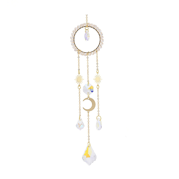 PandaHall Natural Rose Quartz Woven Net/Web with Feather Window Hanging Suncatchers, Golden Brass Tassel Pendants Decorations Ornaments...
PandaHall Natural Rose Quartz Woven Net/Web with Feather Window Hanging Suncatchers, Golden Brass Tassel Pendants Decorations Ornaments...