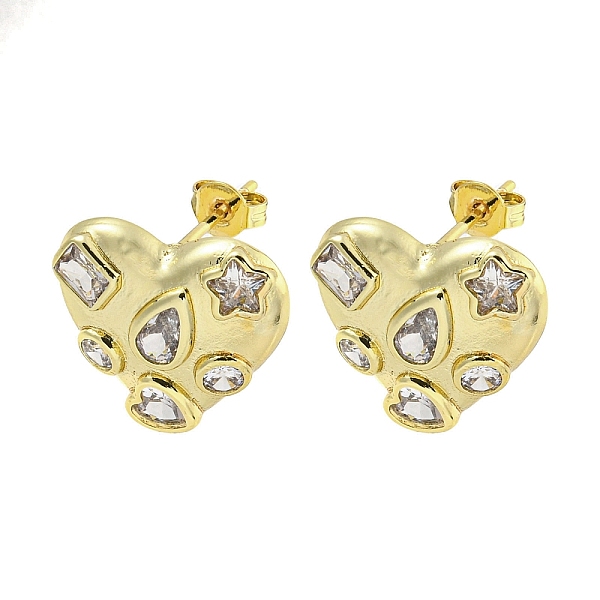 PandaHall Heart Rack Plating Brass Micro Pave Cubic Zirconia Earrings for Women, Cadmium Free & Lead Free, Long-Lasting Plated, Real 18K..., Clear
PandaHall Heart Rack Plating Brass Micro Pave Cubic Zirconia Earrings for Women, Cadmium Free & Lead Free, Long-Lasting Plated, Real 18K..., Clear