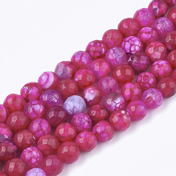 PandaHall Natural Crackle Agate Beads Strands, Dyed, Faceted, Round, Fuchsia, 6mm, Hole: 1mm, about 63pcs/strand, 14.5 inch Crackle Agate..., Pink
PandaHall Natural Crackle Agate Beads Strands, Dyed, Faceted, Round, Fuchsia, 6mm, Hole: 1mm, about 63pcs/strand, 14.5 inch Crackle Agate..., Pink