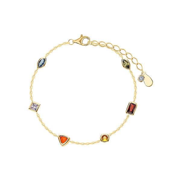 PandaHall Bohemian Style S925 Silver Geometric Colorful Cubic Zirconia Link Bracelet for Women Cubic Zirconia
PandaHall Bohemian Style S925 Silver Geometric Colorful Cubic Zirconia Link Bracelet for Women Cubic Zirconia