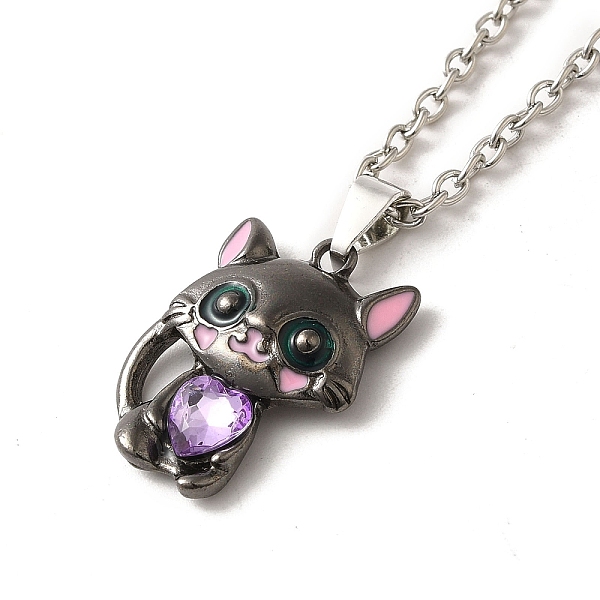PandaHall Alloy Rhinestone Cat Pendant Necklace, Alloy Jewelry for Women, Violet, 18.70~19.09 inch(47.5~48.5cm) Alloy Cat Shape Purple
PandaHall Alloy Rhinestone Cat Pendant Necklace, Alloy Jewelry for Women, Violet, 18.70~19.09 inch(47.5~48.5cm) Alloy Cat Shape Purple