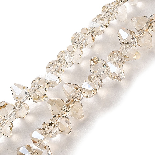 PandaHall Pearl Luster Plated Electroplate Beads Strands, Faceted, Rhombus, Floral White, 8.5x6mm, Hole: 0.9mm, about 98~99pcs/strand...
PandaHall Pearl Luster Plated Electroplate Beads Strands, Faceted, Rhombus, Floral White, 8.5x6mm, Hole: 0.9mm, about 98~99pcs/strand...