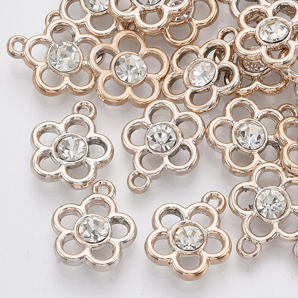 PandaHall UV Plating ABS Plastic Pendants, with Acrylic, with Crystal Rhinestone, Light Gold, Flower, Clear, 17x15x5mm, Hole: 1.5mm ABS...
PandaHall UV Plating ABS Plastic Pendants, with Acrylic, with Crystal Rhinestone, Light Gold, Flower, Clear, 17x15x5mm, Hole: 1.5mm ABS...