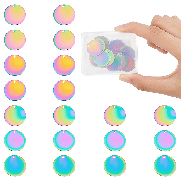 PandaHall DICOSMETIC 20Pcs Blank Tag Pendant Stainless Steel Stamping Tag Charms Rainbow Color Flat Round Shape Disc Pendants for DIY...
PandaHall DICOSMETIC 20Pcs Blank Tag Pendant Stainless Steel Stamping Tag Charms Rainbow Color Flat Round Shape Disc Pendants for DIY...