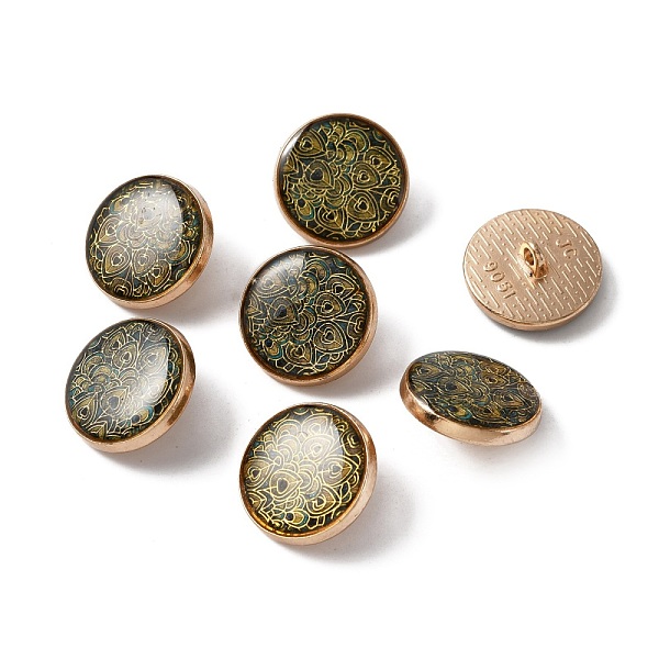 PandaHall Alloy Enamel Shank Buttons, Flat Round with Tree, Light Gold, Olive Drab, 18x7~8mm, Hole: 2mm Alloy Flat Round Green
PandaHall Alloy Enamel Shank Buttons, Flat Round with Tree, Light Gold, Olive Drab, 18x7~8mm, Hole: 2mm Alloy Flat Round Green
