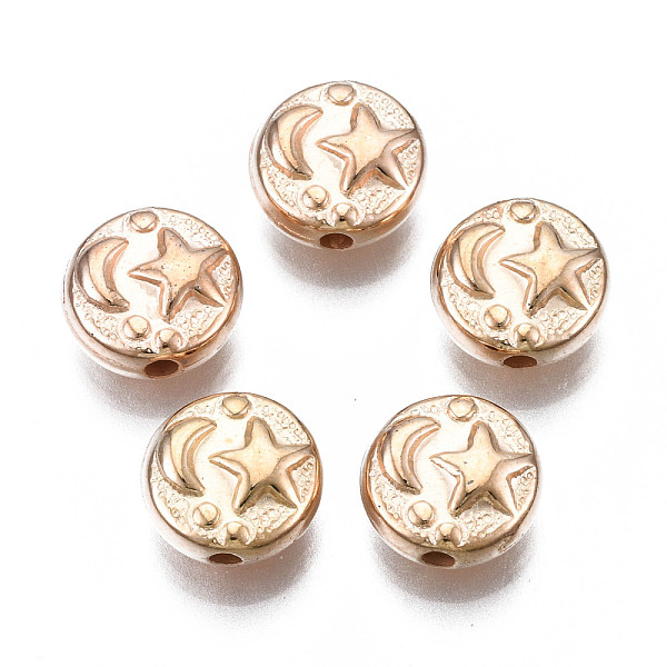 PandaHall Plating ABS Plastic Beads, Flat Round with Moon & Star, Light Gold Plated, 9x4mm, Hole: 1.5mm ABS Plastic Flat Round
PandaHall Plating ABS Plastic Beads, Flat Round with Moon & Star, Light Gold Plated, 9x4mm, Hole: 1.5mm ABS Plastic Flat Round