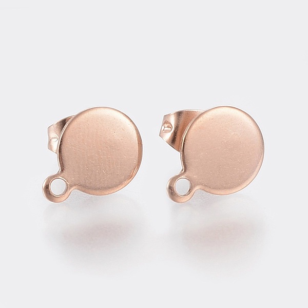 PandaHall Ion Plating(IP) 304 Stainless Steel Stud Earring Findings, with Loop and Flat Plate, Flat Round, Rose Gold, 12.5x10x0.8~1mm, Hole...
PandaHall Ion Plating(IP) 304 Stainless Steel Stud Earring Findings, with Loop and Flat Plate, Flat Round, Rose Gold, 12.5x10x0.8~1mm, Hole...