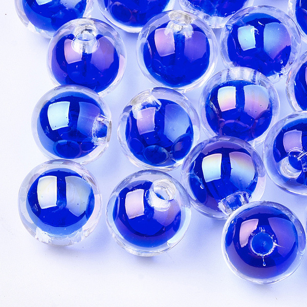 PandaHall Transparent Acrylic Beads, UV Plating & Rainbow, Bead in Bead, Half Drilled Beads, Round, Blue, 15.5x15mm, Half Hole: 3.5mm...
PandaHall Transparent Acrylic Beads, UV Plating & Rainbow, Bead in Bead, Half Drilled Beads, Round, Blue, 15.5x15mm, Half Hole: 3.5mm...
