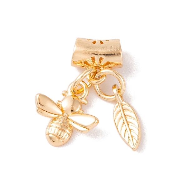 PandaHall Brass Pendant, Bees & Leaf , Real 18K Gold Plated, 24mm, Hole: 3.2mm Brass Bees
PandaHall Brass Pendant, Bees & Leaf , Real 18K Gold Plated, 24mm, Hole: 3.2mm Brass Bees