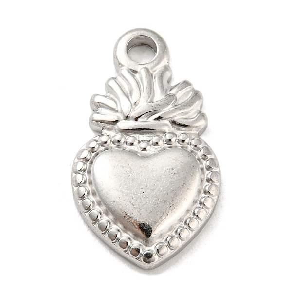 PandaHall 304 Stainless Steel Pendants, Sacred Heart Charm, Stainless Steel Color, 22x12.5x2.5mm, Hole: 3mm 304 Stainless Steel Heart
PandaHall 304 Stainless Steel Pendants, Sacred Heart Charm, Stainless Steel Color, 22x12.5x2.5mm, Hole: 3mm 304 Stainless Steel Heart