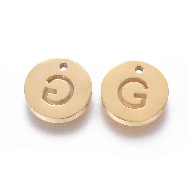 PandaHall 304 Stainless Steel Charms, Ion Plating (IP), Flat Round, Letter.G, 10x1.5mm, Hole: 1mm 304 Stainless Steel Letter G
PandaHall 304 Stainless Steel Charms, Ion Plating (IP), Flat Round, Letter.G, 10x1.5mm, Hole: 1mm 304 Stainless Steel Letter G