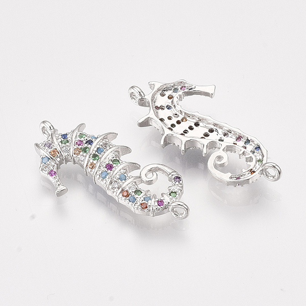 PandaHall Brass Micro Pave Cubic Zirconia Links, Sea Horse, Colorful, Platinum, 26x12.5x3mm, Hole: 1mm Brass+Cubic Zirconia Sea Horse
PandaHall Brass Micro Pave Cubic Zirconia Links, Sea Horse, Colorful, Platinum, 26x12.5x3mm, Hole: 1mm Brass+Cubic Zirconia Sea Horse