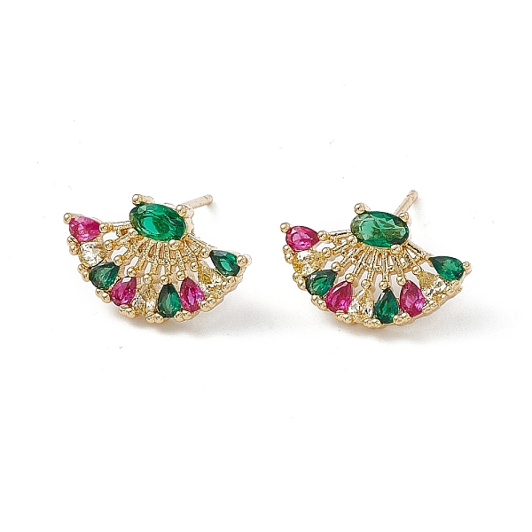 PandaHall Rack Plating Brass Stud Earrings, Micro Pave Colorful Cubic Zirconia Earring for Women, Fan, Lead Free & Cadmium Free, Real 18K...
PandaHall Rack Plating Brass Stud Earrings, Micro Pave Colorful Cubic Zirconia Earring for Women, Fan, Lead Free & Cadmium Free, Real 18K...