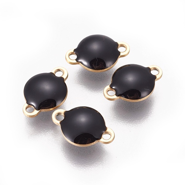 PandaHall Ion Plating(IP) 304 Stainless Steel Enamel Links connectors, Enamelled Sequins, Flat Round, Golden, Black, 12x8x4mm, Hole: 1.4mm...
PandaHall Ion Plating(IP) 304 Stainless Steel Enamel Links connectors, Enamelled Sequins, Flat Round, Golden, Black, 12x8x4mm, Hole: 1.4mm...