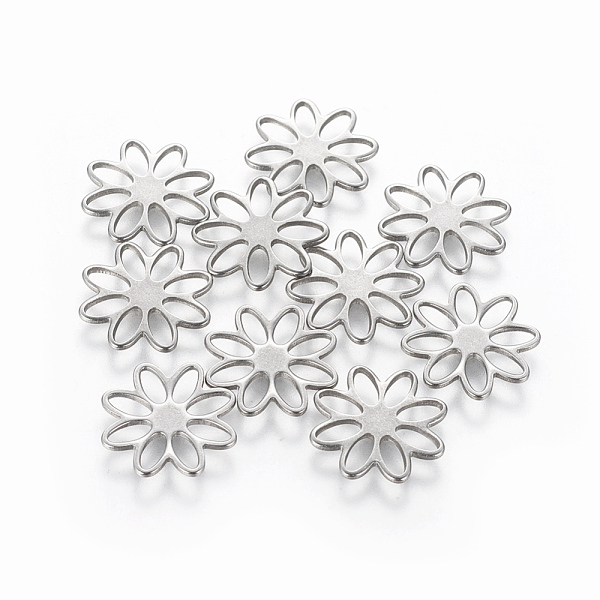 PandaHall 201 Stainless Steel Links connectors, Flower, Stainless Steel Color, 15.5x1mm 201 Stainless Steel Flower
PandaHall 201 Stainless Steel Links connectors, Flower, Stainless Steel Color, 15.5x1mm 201 Stainless Steel Flower