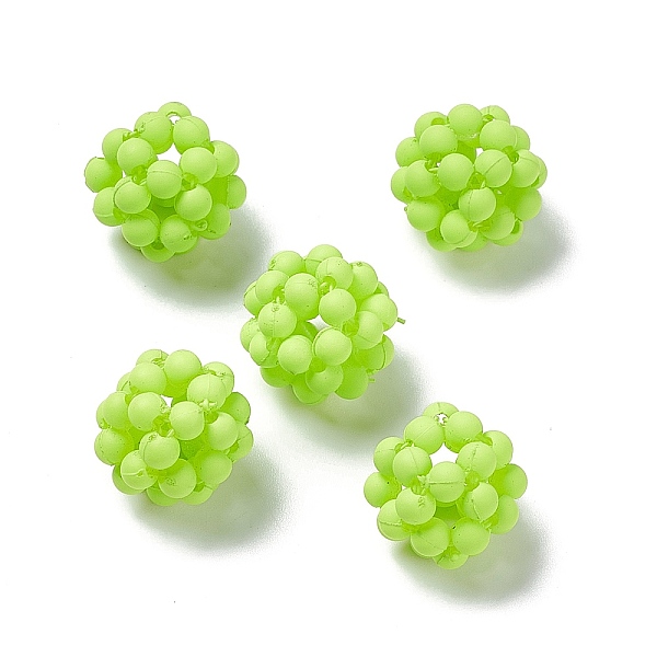 PandaHall Handmade Plastic Woven Beads, Frosted Round, Lawn Green, 15mm, Hole: 3mm Plastic Round
PandaHall Handmade Plastic Woven Beads, Frosted Round, Lawn Green, 15mm, Hole: 3mm Plastic Round