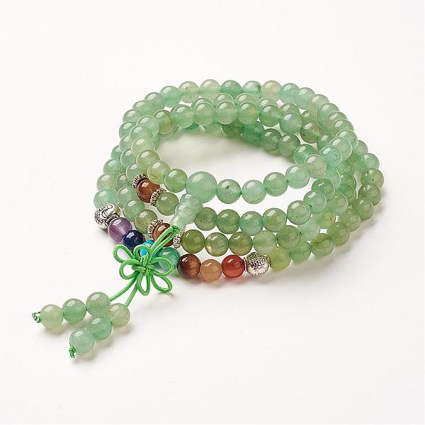 PandaHall Yoga Chakra Jewelry, Natural Green Aventurine Beads Wrap Bracelets, Four Loops, with Alloy Findings, 29.4 inch(74.8cm) Green...
PandaHall Yoga Chakra Jewelry, Natural Green Aventurine Beads Wrap Bracelets, Four Loops, with Alloy Findings, 29.4 inch(74.8cm) Green...