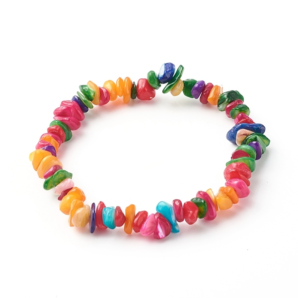 PandaHall Natural Dyed Chip Shell Beads Stretch Bracelets, Colorful, Inner Diameter: 2-1/8 inch(5.5cm) Shell
PandaHall Natural Dyed Chip Shell Beads Stretch Bracelets, Colorful, Inner Diameter: 2-1/8 inch(5.5cm) Shell