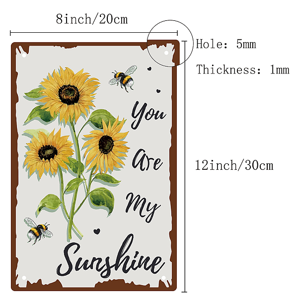PandaHall CREATCABIN Sunflower Bees You are My Sunshine Retro Metal Tin Sign Vintage Plaques with Quotes Retro Metal Plate Posters Flowers...
PandaHall CREATCABIN Sunflower Bees You are My Sunshine Retro Metal Tin Sign Vintage Plaques with Quotes Retro Metal Plate Posters Flowers...
