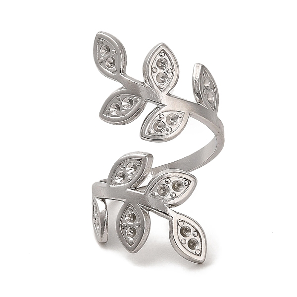 PandaHall 304 Stainless Steel Open Cuff Ring Components, Ring Settings, Leafy Branch, Stainless Steel Color, US Size 6 1/4(16.7mm), Tray...
PandaHall 304 Stainless Steel Open Cuff Ring Components, Ring Settings, Leafy Branch, Stainless Steel Color, US Size 6 1/4(16.7mm), Tray...