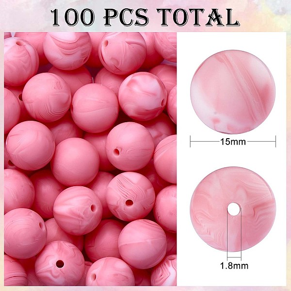 PandaHall 100Pcs Silicone Beads Round Rubber Bead 15MM Loose Spacer Beads for DIY Supplies Jewelry Keychain Making, Pearl Pink, 15mm...
PandaHall 100Pcs Silicone Beads Round Rubber Bead 15MM Loose Spacer Beads for DIY Supplies Jewelry Keychain Making, Pearl Pink, 15mm...