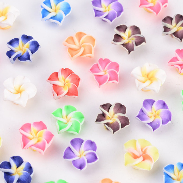PandaHall Handmade Polymer Clay 3D Flower Plumeria Beads, Mixed Color, 12x8mm, Hole: 1.6~2mm Polymer Clay Flower Multicolor
PandaHall Handmade Polymer Clay 3D Flower Plumeria Beads, Mixed Color, 12x8mm, Hole: 1.6~2mm Polymer Clay Flower Multicolor
