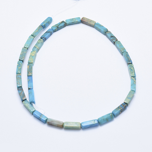 PandaHall Natural Aqua Terra Jasper Beads Strands, Cuboid, Dyed, 13~14x4~4.5mm, Hole: 1mm, about 30pcs/strand, 15.7 inch(40cm) Aqua Terra...
PandaHall Natural Aqua Terra Jasper Beads Strands, Cuboid, Dyed, 13~14x4~4.5mm, Hole: 1mm, about 30pcs/strand, 15.7 inch(40cm) Aqua Terra...