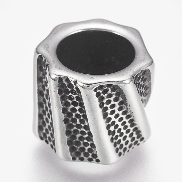 PandaHall 304 Stainless Steel Beads, Large Hole Beads, Column, Antique Silver, 11.5x10mm, Hole: 7.5mm 304 Stainless Steel Column
PandaHall 304 Stainless Steel Beads, Large Hole Beads, Column, Antique Silver, 11.5x10mm, Hole: 7.5mm 304 Stainless Steel Column