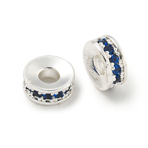 PandaHall Brass Cubic Zirconia Spacer Beads, Long-Lasting Plated, Lead Free & Cadmium Free, Rondelle, Dark Blue, 6x2mm, Hole: 2mm...
PandaHall Brass Cubic Zirconia Spacer Beads, Long-Lasting Plated, Lead Free & Cadmium Free, Rondelle, Dark Blue, 6x2mm, Hole: 2mm...