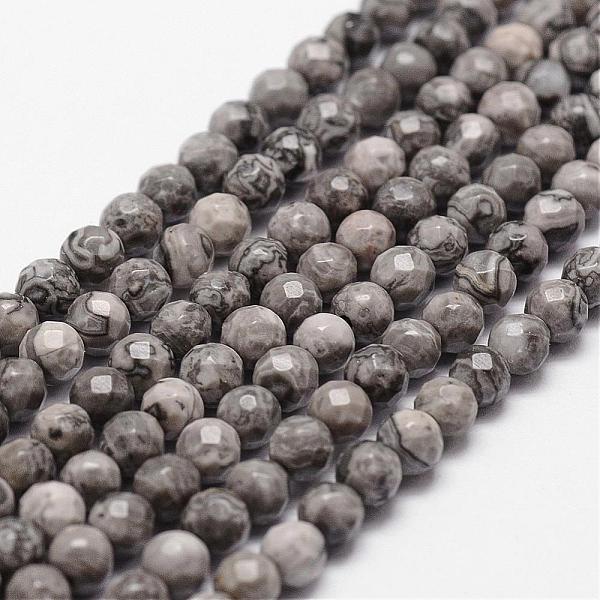 PandaHall Natural Map Stone/Picasso Stone/Picasso Jasper Beads Strands, Faceted, Round, 4mm, Hole: 1mm, about 96pcs/strand, 14.9 inch~15.1..., Gray
PandaHall Natural Map Stone/Picasso Stone/Picasso Jasper Beads Strands, Faceted, Round, 4mm, Hole: 1mm, about 96pcs/strand, 14.9 inch~15.1..., Gray