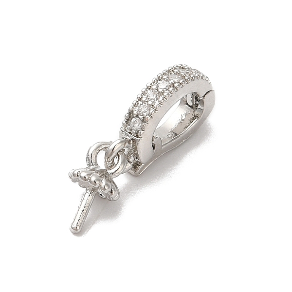 PandaHall Rack Plating Brass Micro Pave Clear Cubic Zirconia Cup Peg Bails, for Half Drilled Beads, Cadmium Free & Lead Free, Long-Lasting...
PandaHall Rack Plating Brass Micro Pave Clear Cubic Zirconia Cup Peg Bails, for Half Drilled Beads, Cadmium Free & Lead Free, Long-Lasting...