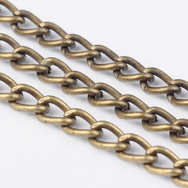 PandaHall Iron Twisted Chains Curb Chains, Unwelded, Antique Bronze, 5.5x3.5x1mm, about 164.04 Feet(50m)/roll Iron
PandaHall Iron Twisted Chains Curb Chains, Unwelded, Antique Bronze, 5.5x3.5x1mm, about 164.04 Feet(50m)/roll Iron