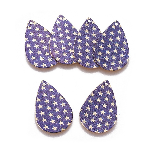 PandaHall Printed Iron Pendants, teardrop, Light Gold, Blue, 27.5x17.8x0.4mm, Hole: 1.4mm Iron Teardrop Blue
PandaHall Printed Iron Pendants, teardrop, Light Gold, Blue, 27.5x17.8x0.4mm, Hole: 1.4mm Iron Teardrop Blue
