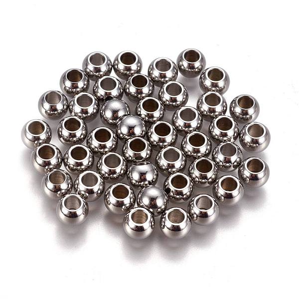 PandaHall 304 Stainless Steel Spacer Beads, Round, Stainless Steel Color, 6x5mm, Hole: 3mm 304 Stainless Steel Round
PandaHall 304 Stainless Steel Spacer Beads, Round, Stainless Steel Color, 6x5mm, Hole: 3mm 304 Stainless Steel Round