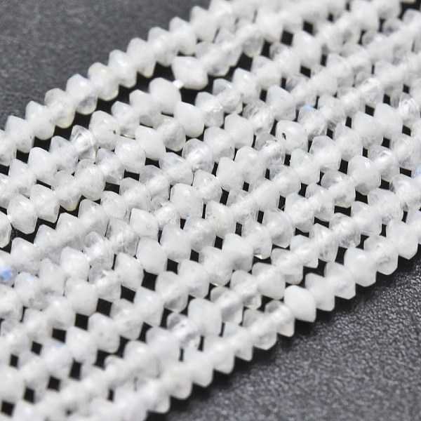 PandaHall Natural White Moonstone Beads Strands, Faceted, Bicone, 2~2.5x1~1.5mm, Hole: 0.5mm, about 268~298pcs/strand, 15.35 inch(39cm)...
PandaHall Natural White Moonstone Beads Strands, Faceted, Bicone, 2~2.5x1~1.5mm, Hole: 0.5mm, about 268~298pcs/strand, 15.35 inch(39cm)...
