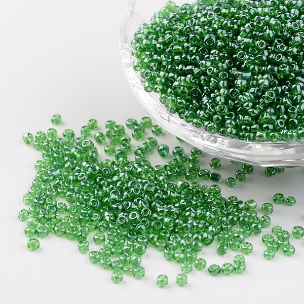 PandaHall Round Glass Seed Beads, Trans. Colours Lustered, Green, Size: about 2mm in diameter, hole: 1mm, about 3306pcs/50g Glass Green
PandaHall Round Glass Seed Beads, Trans. Colours Lustered, Green, Size: about 2mm in diameter, hole: 1mm, about 3306pcs/50g Glass Green