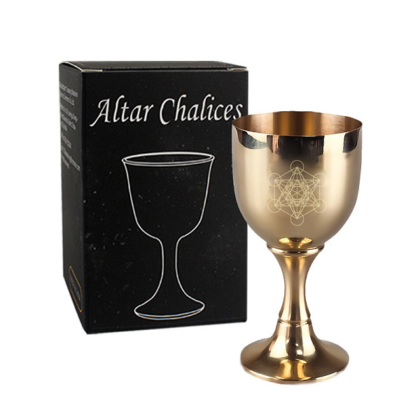 PandaHall Tarot Theme Brass Cups, Wicca Rite Goblet Display Decoration, for Home Decoration, Metatron Cube, 40x78mm Brass Cube
PandaHall Tarot Theme Brass Cups, Wicca Rite Goblet Display Decoration, for Home Decoration, Metatron Cube, 40x78mm Brass Cube