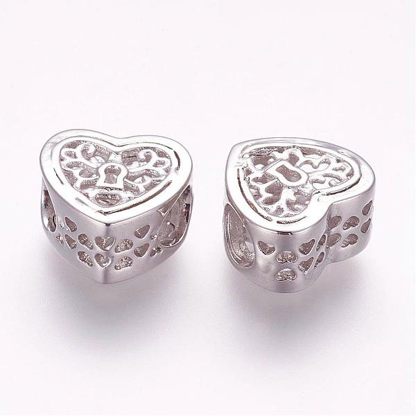 PandaHall Brass Beads, Heart, Hollow, Platinum, 10.5x11x6mm, Hole: 4.5mm Brass Heart
PandaHall Brass Beads, Heart, Hollow, Platinum, 10.5x11x6mm, Hole: 4.5mm Brass Heart