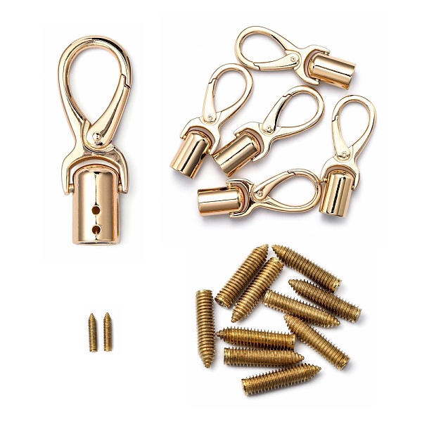 PandaHall Alloy Swivel Clasps, Swivel Snap Hook, with Iron Scew Nail, Light Gold, 65x23x14mm, Hole: 11.5mm Alloy
PandaHall Alloy Swivel Clasps, Swivel Snap Hook, with Iron Scew Nail, Light Gold, 65x23x14mm, Hole: 11.5mm Alloy