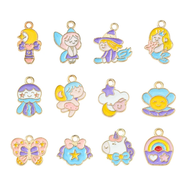 PandaHall 12Pcs 12 Style Alloy Enamel Pendants, Mixed Shapes, Light Gold, Mixed Color, 14~20.5x11~18.5x1.5mm, Hole: 1.8~2mm, 1pc/style..., Multicolor
PandaHall 12Pcs 12 Style Alloy Enamel Pendants, Mixed Shapes, Light Gold, Mixed Color, 14~20.5x11~18.5x1.5mm, Hole: 1.8~2mm, 1pc/style..., Multicolor