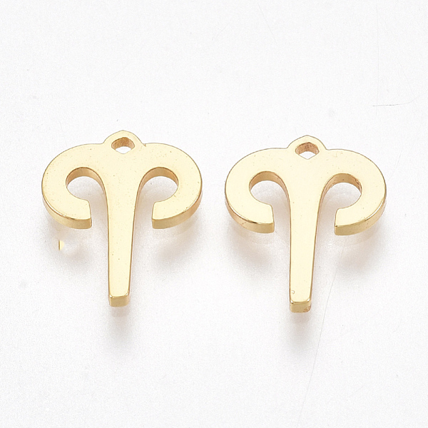 PandaHall Ion Plating(IP) 304 Stainless Steel Charms, Constellation, Golden, Aries, 9.5x8x1mm, Hole: 0.5mm 304 Stainless Steel Aries
PandaHall Ion Plating(IP) 304 Stainless Steel Charms, Constellation, Golden, Aries, 9.5x8x1mm, Hole: 0.5mm 304 Stainless Steel Aries