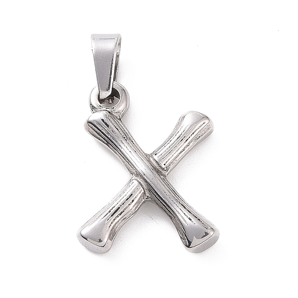 PandaHall 304 Stainless Steel Pendants, Bamboo Style, Stainless Steel Color, Letter.X, 19x14x3mm, Hole: 3x7mm 304 Stainless Steel Letter X
PandaHall 304 Stainless Steel Pendants, Bamboo Style, Stainless Steel Color, Letter.X, 19x14x3mm, Hole: 3x7mm 304 Stainless Steel Letter X
