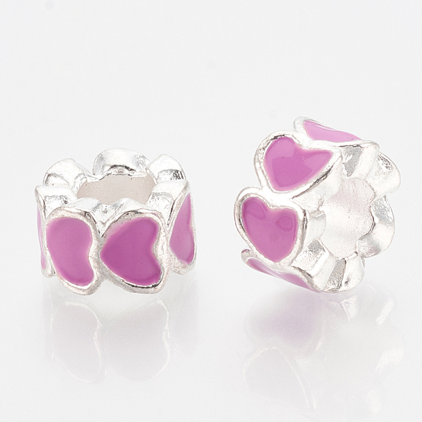 PandaHall Alloy Enamel European Beads, Large Hole Beads, Column, Silver Color Plated, Hot Pink, 10x6mm, Hole: 5mm Alloy+Enamel Column Pink
PandaHall Alloy Enamel European Beads, Large Hole Beads, Column, Silver Color Plated, Hot Pink, 10x6mm, Hole: 5mm Alloy+Enamel Column Pink
