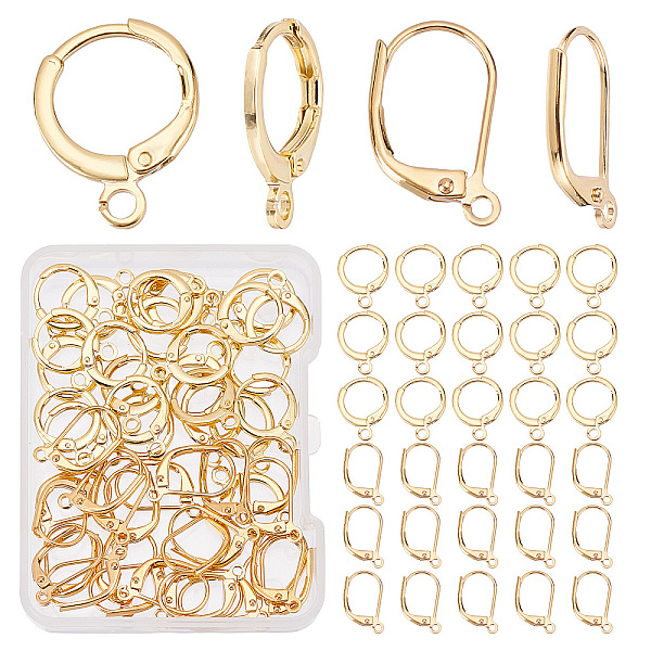 PandaHall CREATCABIN 60Pcs 2 Styles Brass Leverback Earring Findings, with Horizontal Loops, Long-Lasting Plated, Real 18K Gold Plated...
PandaHall CREATCABIN 60Pcs 2 Styles Brass Leverback Earring Findings, with Horizontal Loops, Long-Lasting Plated, Real 18K Gold Plated...