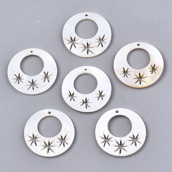 PandaHall Natural Freshwater Shell Pendants, Flat Round with Star, Creamy White, 20x1mm, Hole: 1.2mm Freshwater Shell Flat Round
PandaHall Natural Freshwater Shell Pendants, Flat Round with Star, Creamy White, 20x1mm, Hole: 1.2mm Freshwater Shell Flat Round