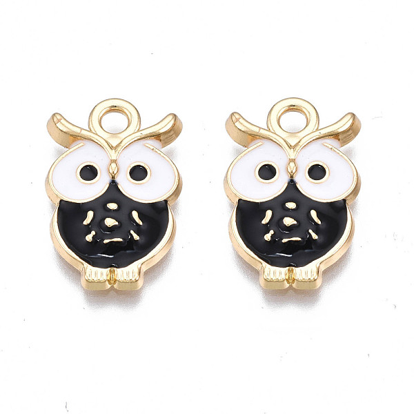 PandaHall Alloy Enamel Pendants, Cadmium Free & Nickel Free & Lead Free, Light Gold, Owl, Black, 19x12x2.5mm, Hole: 2mm Alloy+Enamel Owl...
PandaHall Alloy Enamel Pendants, Cadmium Free & Nickel Free & Lead Free, Light Gold, Owl, Black, 19x12x2.5mm, Hole: 2mm Alloy+Enamel Owl...