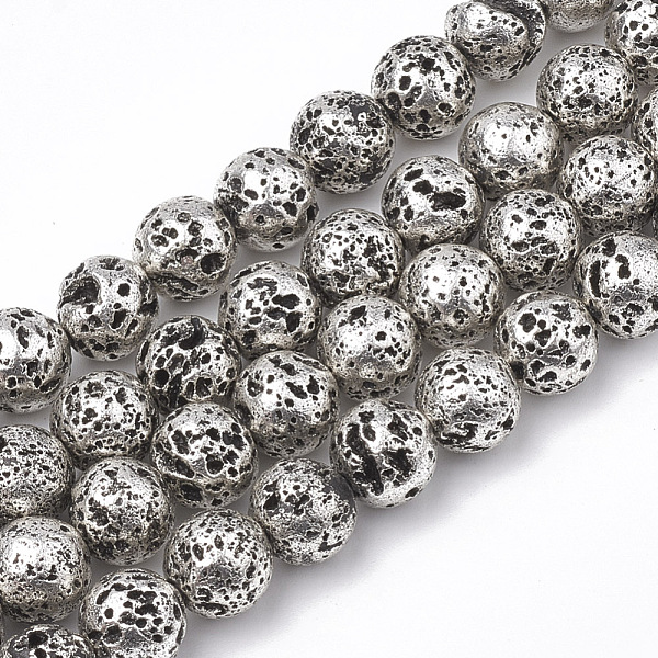 PandaHall Electroplated Natural Lava Rock Beads Strands, Round, Bumpy, Dark Gray, 6~6.5mm, Hole: 1mm, about 63pcs/strand, 15.5 inch Lava...
PandaHall Electroplated Natural Lava Rock Beads Strands, Round, Bumpy, Dark Gray, 6~6.5mm, Hole: 1mm, about 63pcs/strand, 15.5 inch Lava...