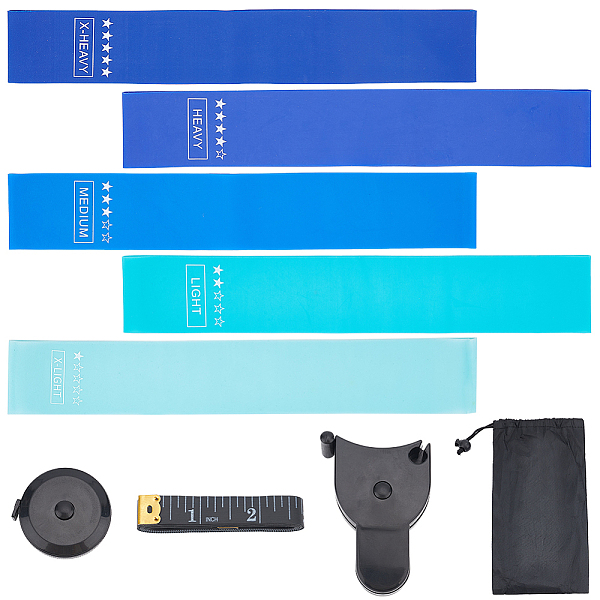 PandaHall Fitness Tool Kits, including Plastic Body Measure Tape and Resistance Bands, Mixed Color Plastic Multicolor
PandaHall Fitness Tool Kits, including Plastic Body Measure Tape and Resistance Bands, Mixed Color Plastic Multicolor