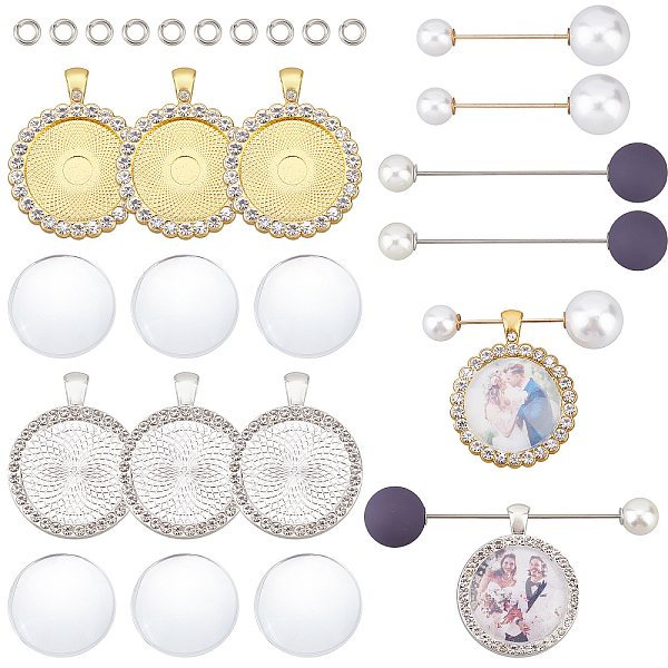 PandaHall CHGCRAFT DIY Flat Round Pendant Brooch Making Kits, Including Alloy Rhinestone Pendant Cabochons Settings, Glass Cabochons, Alloy...
PandaHall CHGCRAFT DIY Flat Round Pendant Brooch Making Kits, Including Alloy Rhinestone Pendant Cabochons Settings, Glass Cabochons, Alloy...